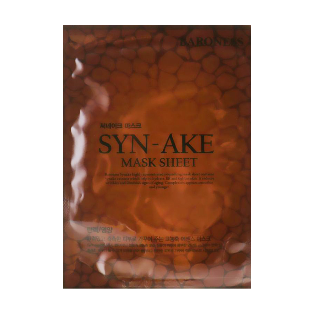 Тканинна маска для обличчя Baroness Mask Sheet Syn-Ake з екстрактом зміїної отрути, 21 г