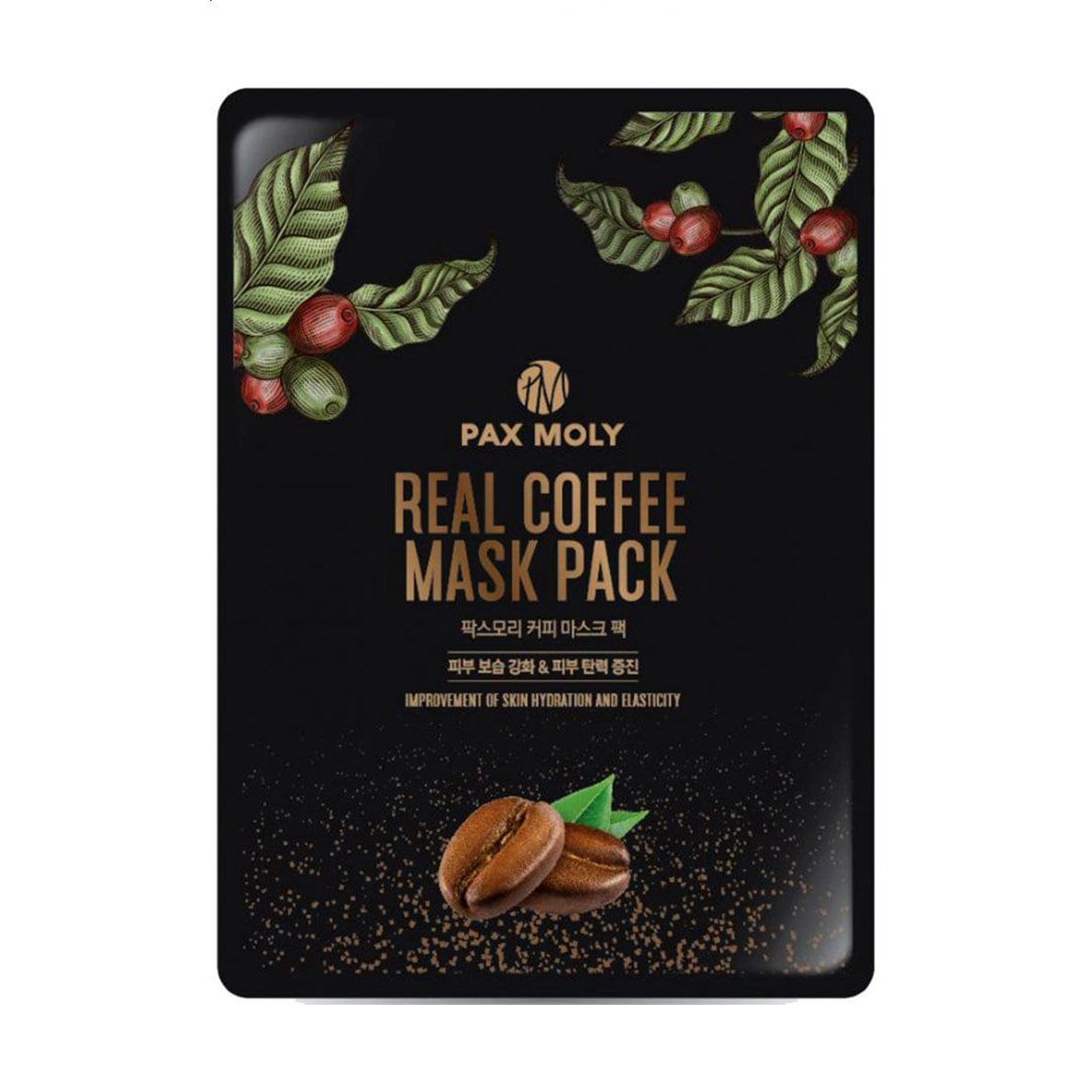 Тканинна маска для обличчя Pax Moly Real Coffee з екстрактом кави, 25 мл